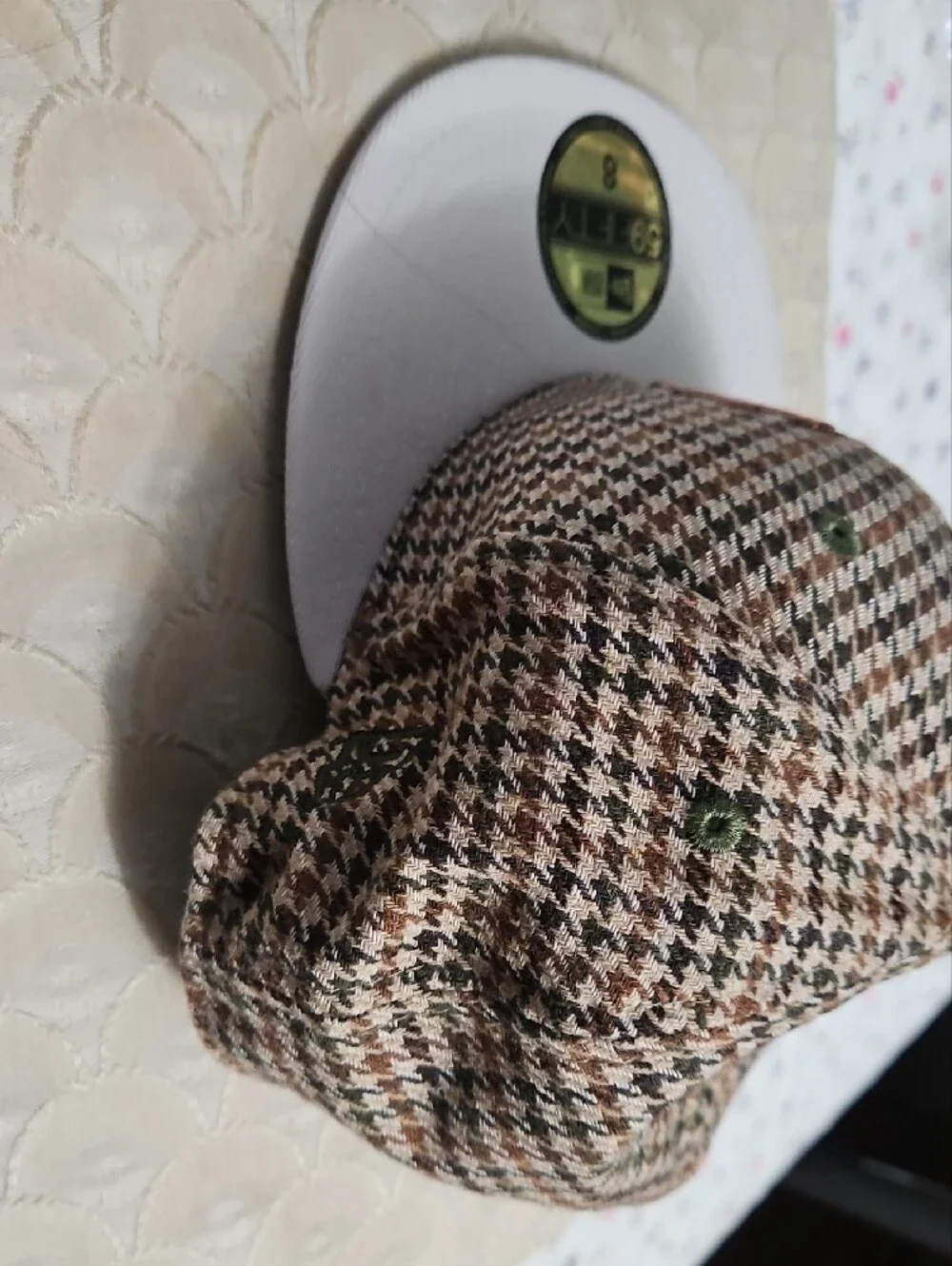 New Era Mets Brown Houndstooth NY 59FIFTY Fitted Cap with White Brim